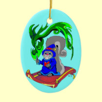 Squirrel Wizard Ornament ornaments