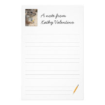 Squirrel Writer Ruled Stationery
