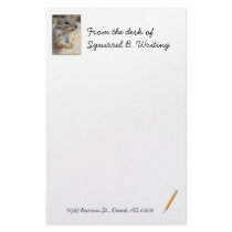 Squirrel Writer Unlined Stationery