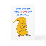 Squirrelly All Purpose Greeting Card card