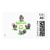 Squirrels are Fun stamps