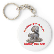 Squirrels at Play keychains