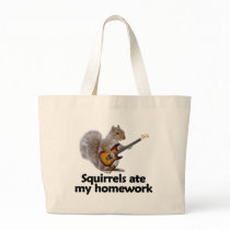 Squirrels ate my homework canvas bag