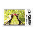 Squirrels in Love Photo stamp