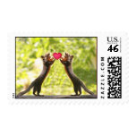Squirrels in Love Photo Stamp
