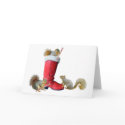 Squirrels in Santa's Boot cards