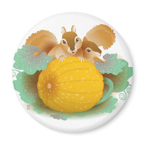 squirrels in the pumpkin patch magnets by TeeTwig squirrels in the pumpkin patch magnets