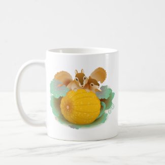 squirrels in the pumpkin patch coffee mug