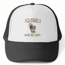 Squirrels Make Me Happy hats