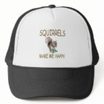 Squirrels Make Me Happy hats