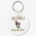Squirrels Make Me Happy keychains by TLArnold Squirrels Make Me Happy keychains