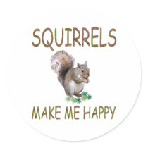 Squirrels Make Me Happy stickers by TLArnold Squirrels Make Me Happy stickers