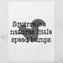 Squirrels : Natures Little Speedbumps Full Color Flyer