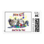 Squirrels New Year Postage Stamp