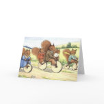 Squirrels on Bikes Card