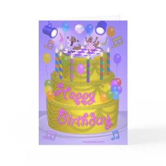 Squirrels on Cake card