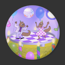 Squirrels on Cake magnets