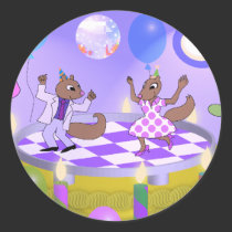 Squirrels on Cake stickers