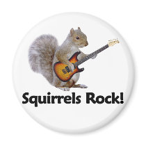 Squirrels Rock! Refrigerator Magnet