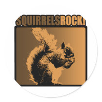 Squirrels Rock! Sticker