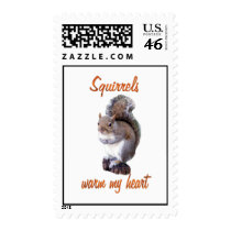 Squirrels Warm My Heart postage
