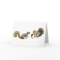 Squirrels with Ring Card