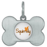 Squirrely Squirrel Pet ID Tag