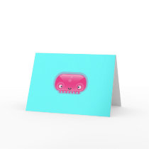 Squishies Pink Bloop Large Note Card
