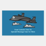 SR71 Blackbird Recon Plane Flying In Clouds Rectangular Sticker