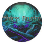 sr demon round sticker