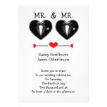 Sr. y boda de Sr. Love Heart Tuxedo Gay Anuncios Personalizados