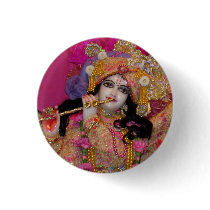Sri-Krsna Pink Mini Button by PREMADHANA Sri-Krsna Pink Mini Button