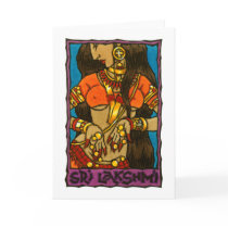 Sri Lakshmi Greeting Card