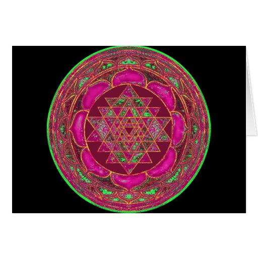 Sri Lakshmi Yantra Mandala Card