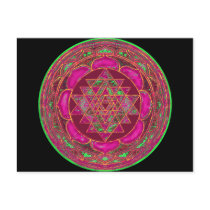 Sri Lakshmi Yantra Mandala Post Card