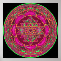 Sri Lakshmi Yantra Mandala Print