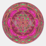 Sri Lakshmi Yantra Mandala Round Sticker