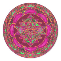 Sri Lakshmi Yantra Mandala Round Sticker
