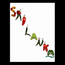 Sri Lanka Chili Peppers postcards