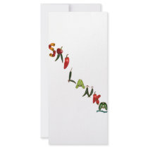 Sri Lanka Chili Peppers Rack Card Design