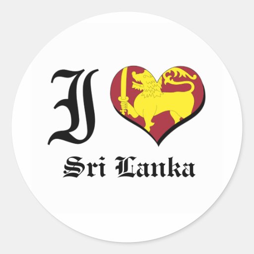 Sri Lanka Classic Round Sticker Zazzle