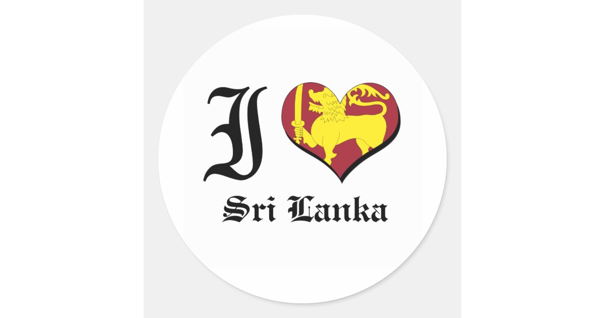 Sri Lanka Classic Round Sticker Zazzle