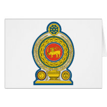 Sri Lanka Coat of Arms cards by FlagTshirts Sri Lanka Coat of Arms cards