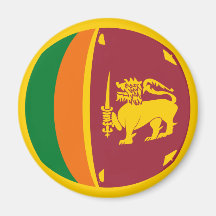 Sri Lanka Fisheye Flag Magnet