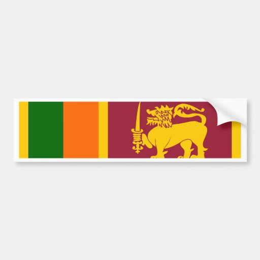 Sri Lanka Flag Car Bumper Sticker Zazzle