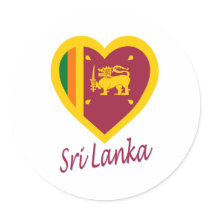 Sri Lanka Flag Heart stickers by Vexillophile Sri Lanka Flag Heart stickers