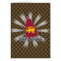 Sri Lanka Flag Map 2.0 Greeting Card