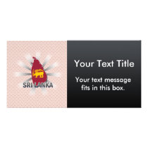Sri Lanka Flag Map 2.0 Customized Photo Card