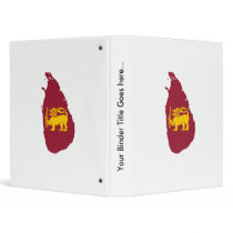 Sri Lanka Flag Map full size 3 Ring Binders