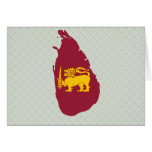 Sri Lanka Flag Map full size cards